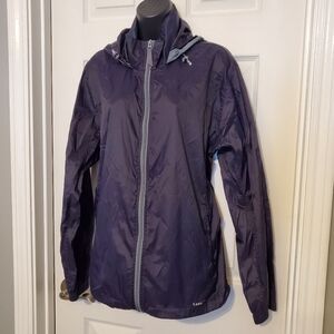 Women's Lands' End Navy Windbreaker Jacket XL